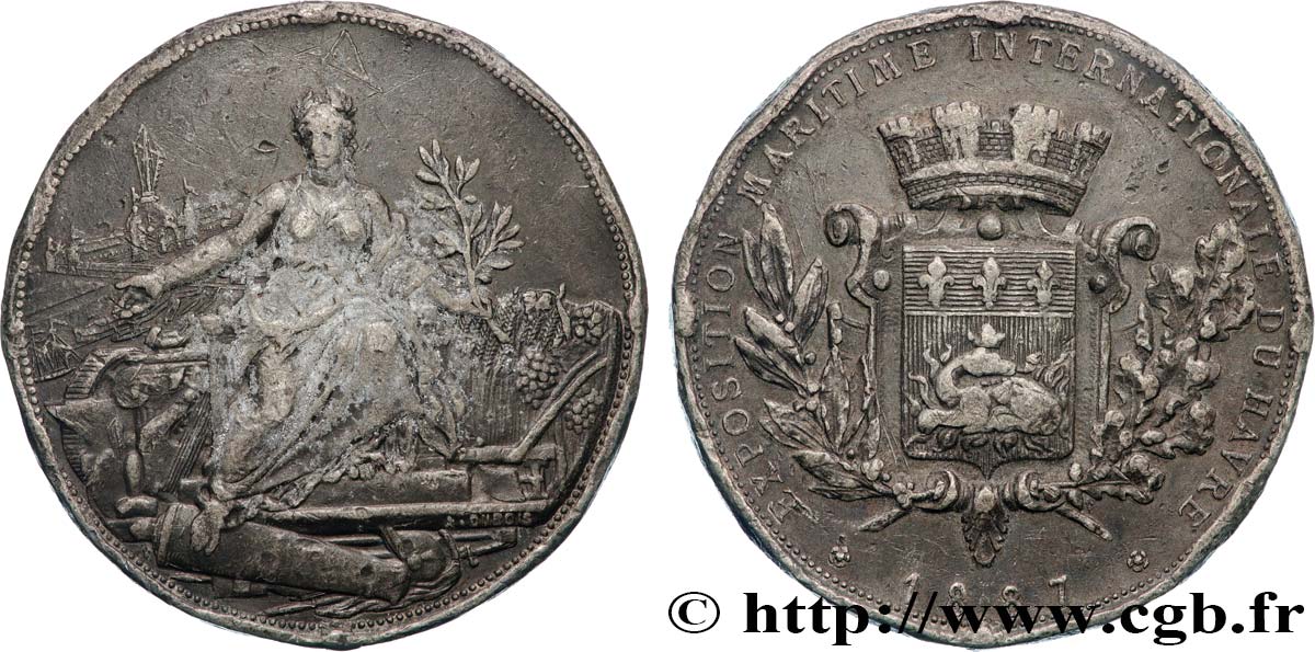 TERZA REPUBBLICA FRANCESE Médaille, Exposition maritime international MB