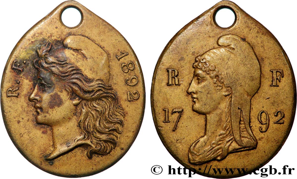 TERZA REPUBBLICA FRANCESE Médaille, Centenaire de la première république q.SPL