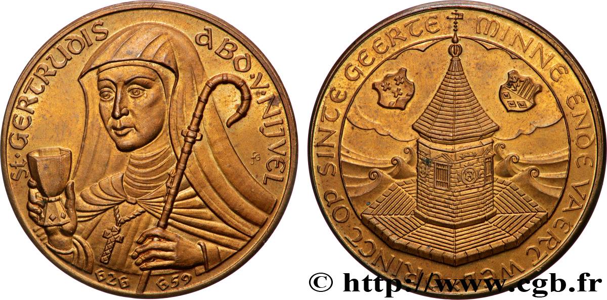 TOURISTIC MEDALS Médaille, Sainte Gertrude de Nivelles q.SPL