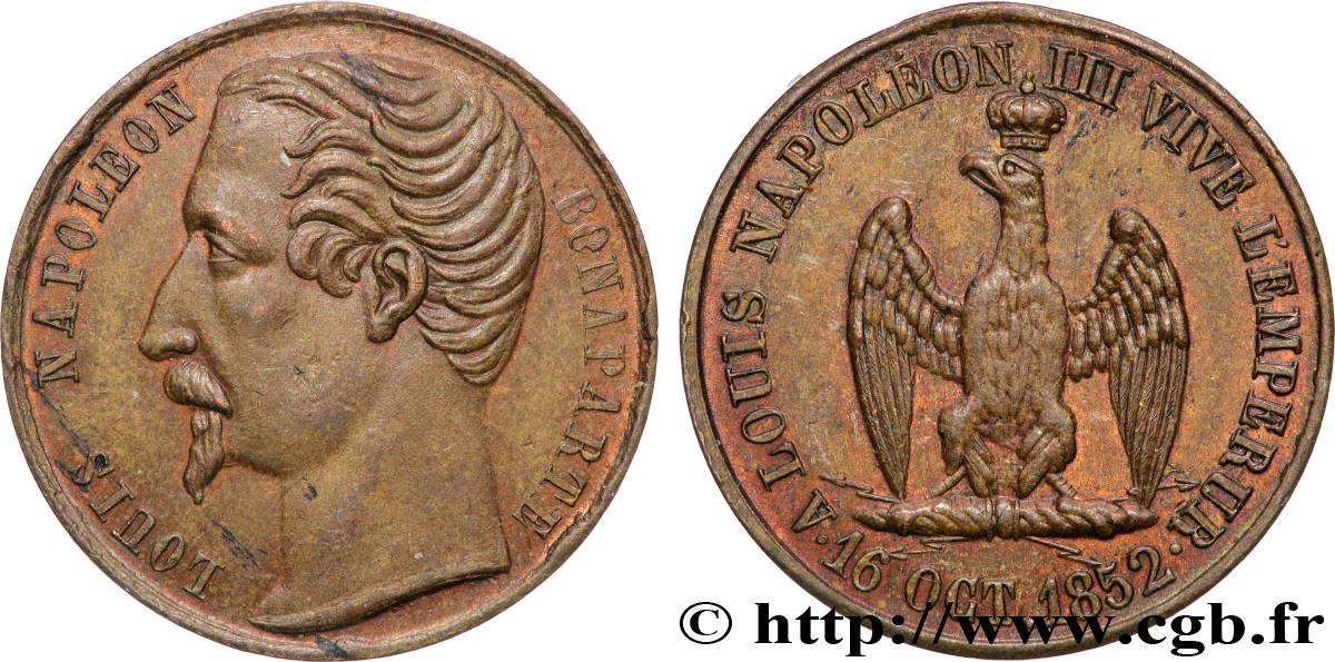 SECONDO IMPERO FRANCESE Médaille, À Napoléon III, Vive l’empereur q.SPL