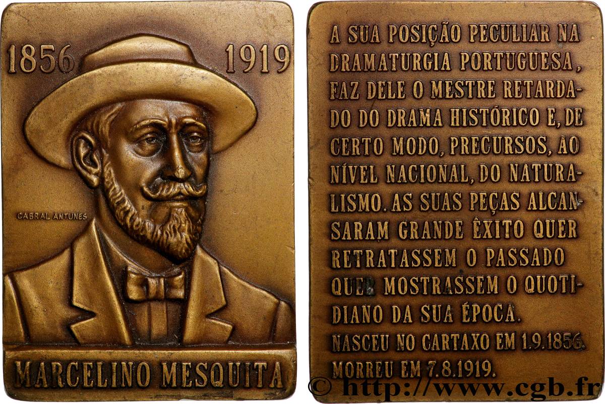 PORTUGAL Plaquette, Marcelino Mesquita fVZ