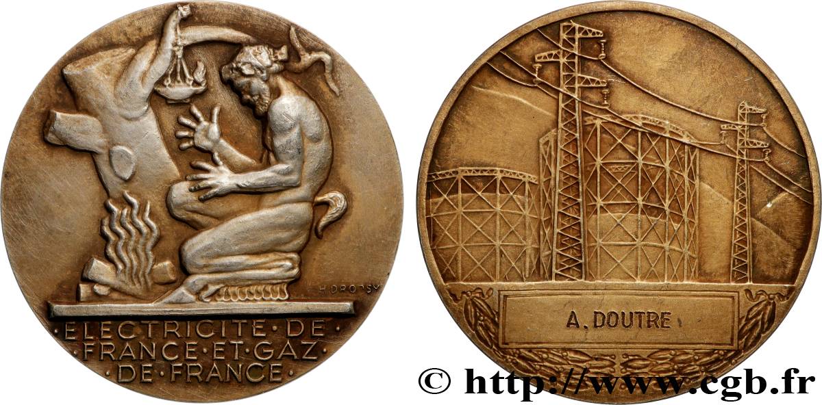QUINTA REPUBBLICA FRANCESE Médaille de mérite EDF / GDF q.SPL