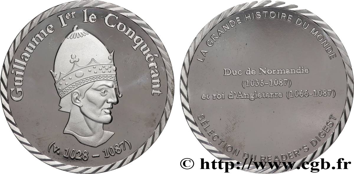 LA GRANDE HISTOIRE DU MONDE Médaille, Guillaume le conquérant SPL