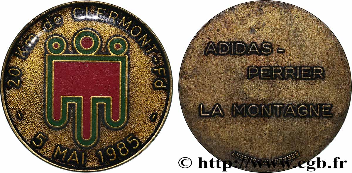 QUINTA REPUBBLICA FRANCESE Médaille, 20 km de Clermont q.SPL