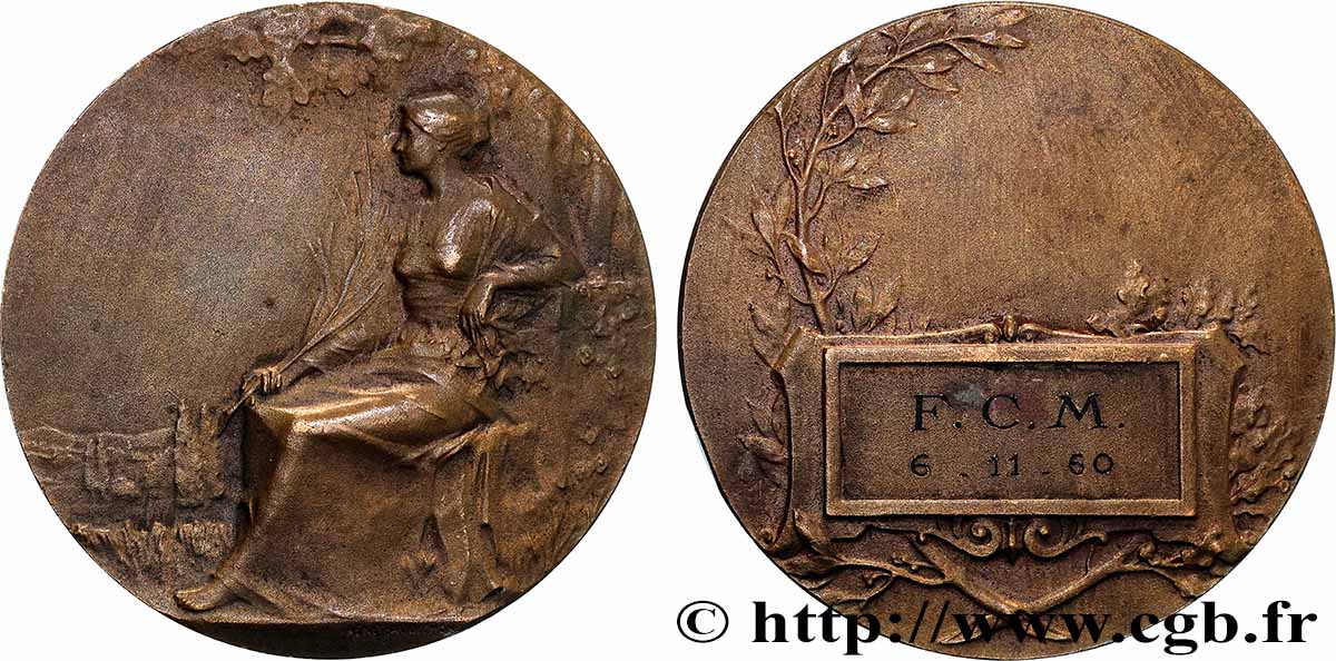 CINQUIÈME RÉPUBLIQUE Médaille de récompense TTB+