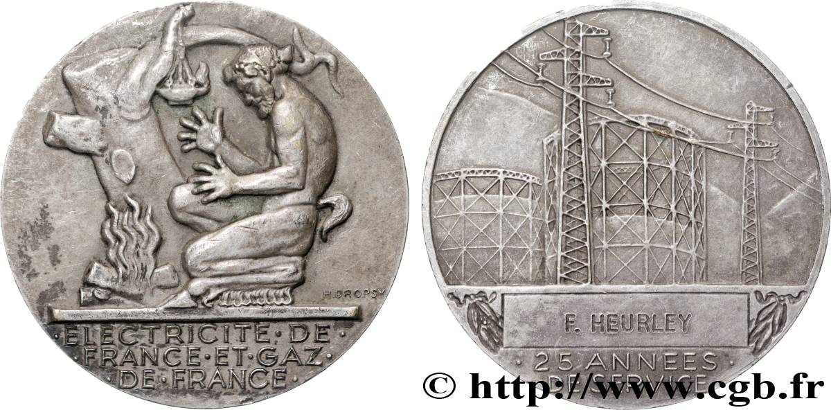 V REPUBLIC Médaille de mérite EDF / GDF XF