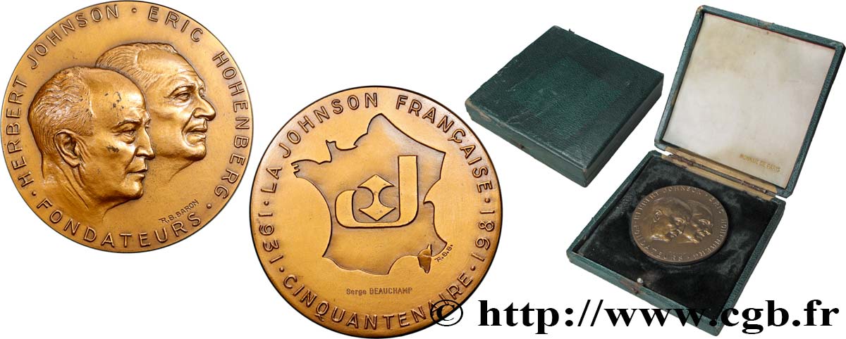 V REPUBLIC Médaille, Cinquantenaire de la Johnson française AU