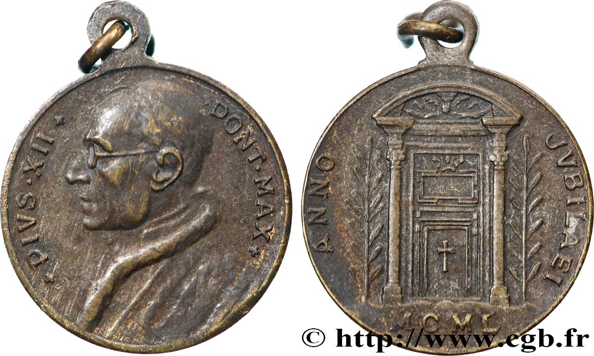 VATICAN - PIE XII (Eugenio Pacelli) Médaille, Année du jubilé AU
