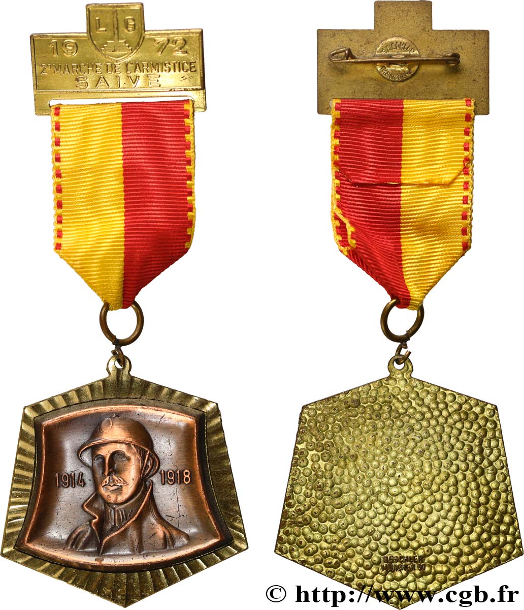 BELGIQUE - ROYAUME DE BELGIQUE - BAUDOUIN Ier Médaille, 2.e Marche de l’armistice AU