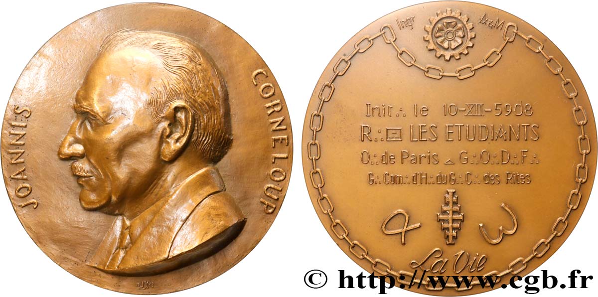 FREEMASONRY Médaille, Joannis Corneloup AU