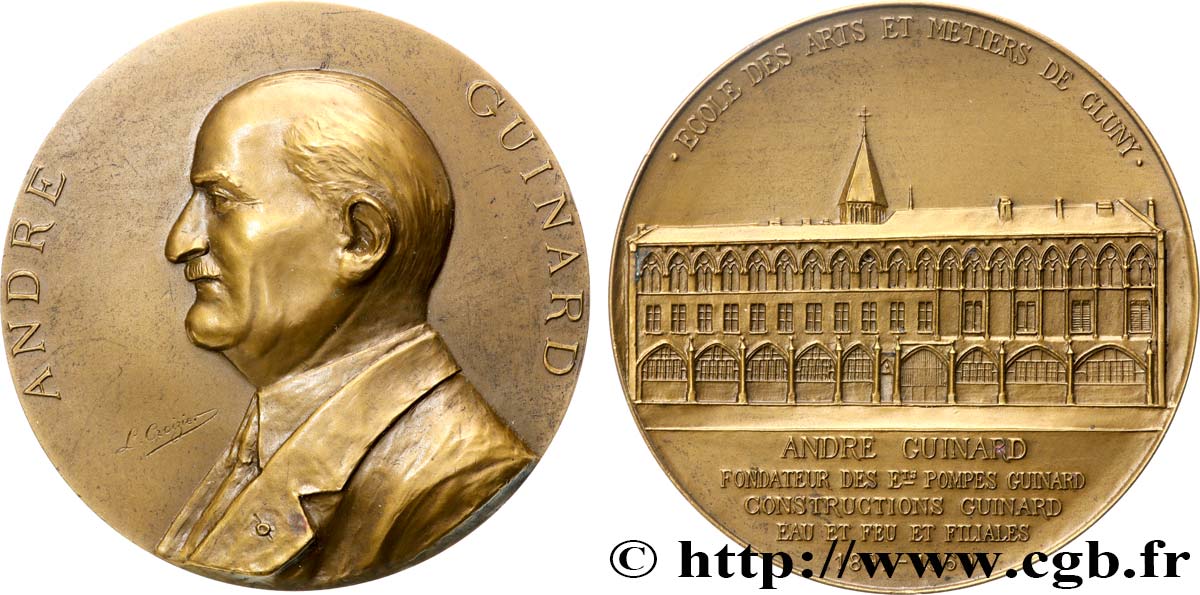 V REPUBLIC Médaille, André Guinard, fondateur des pompes Guinard AU