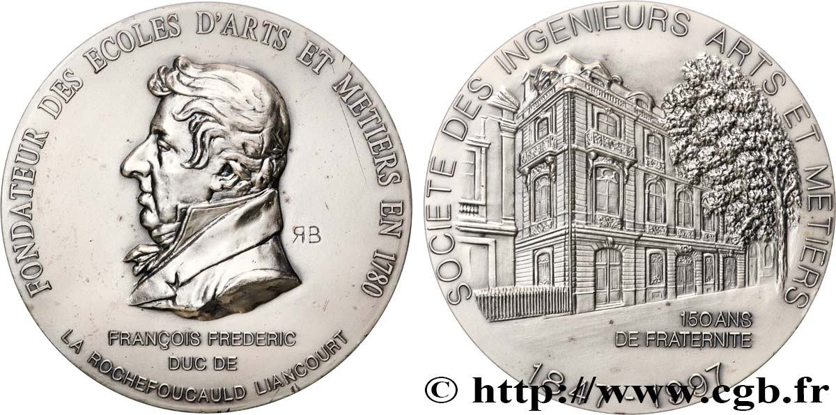 V REPUBLIC Médaille, 150 ans de fraternité, Société des ingénieurs Arts et Métiers AU