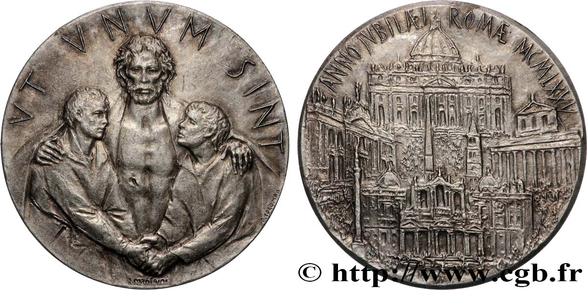 VATICAN AND PAPAL STATES Médaille du Jubilé pour l’Année Sainte 1975 AU