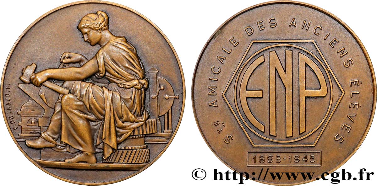 IV REPUBLIC Médaille, Cinquantenaire de la Société amicale des anciens élèves AU