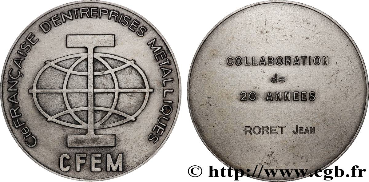 V REPUBLIC Médaille, Compagnie Française d’Entreprises Métalliques AU