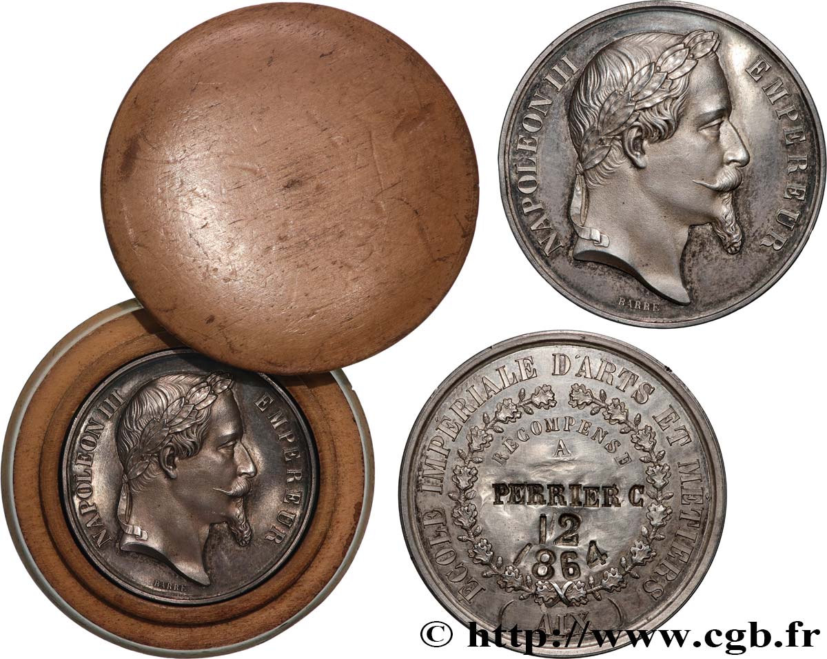SECOND EMPIRE Médaille, École impériale d’Arts et Métiers AU/AU