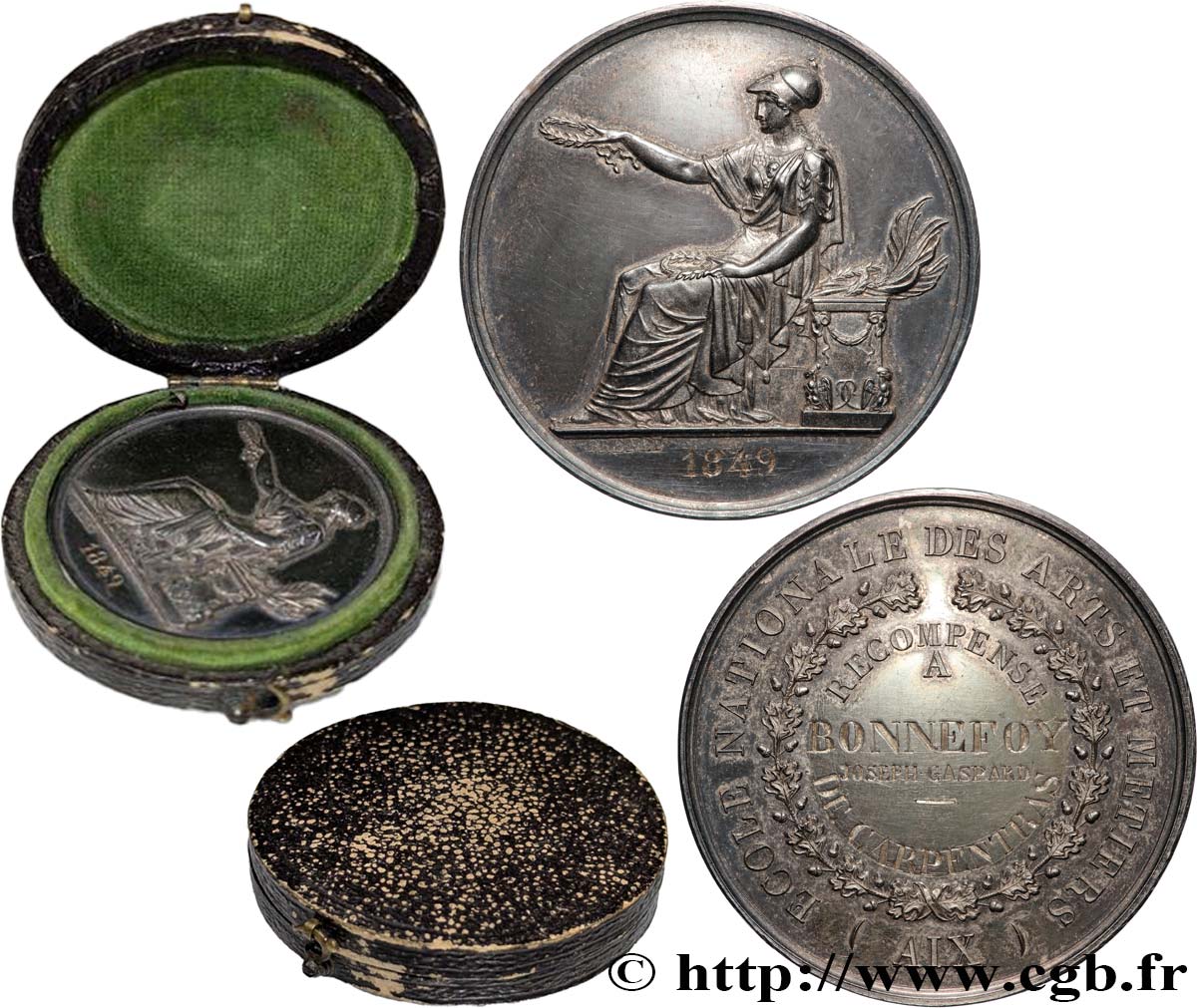 SECOND REPUBLIC Médaille, École nationale des Arts et Métiers AU