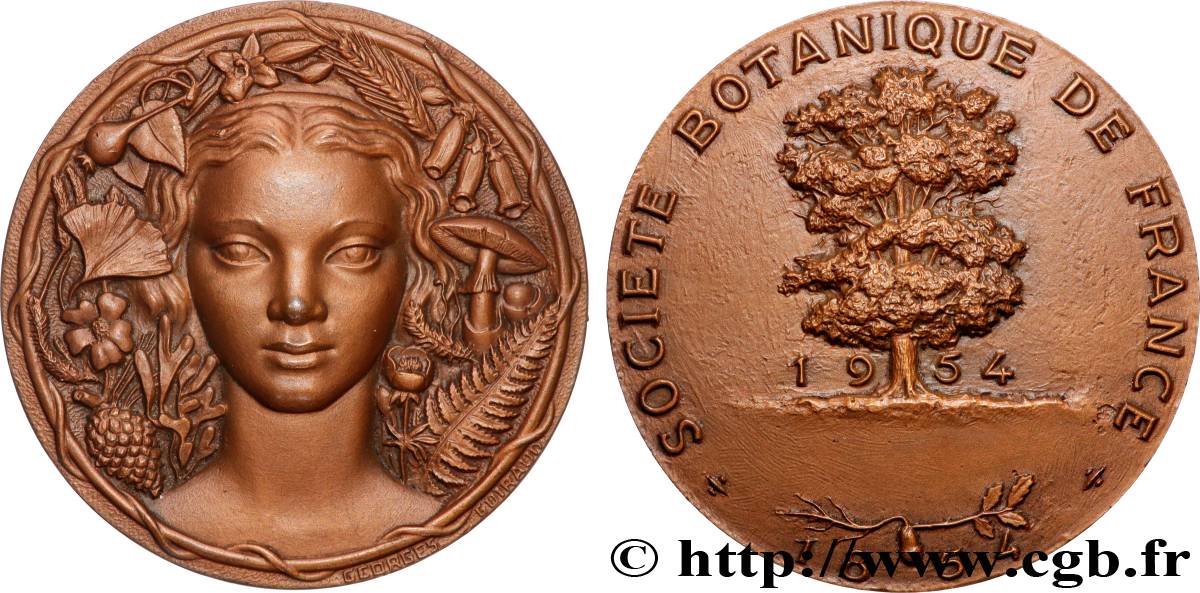 IV REPUBLIC Médaille, Société botanique de France AU