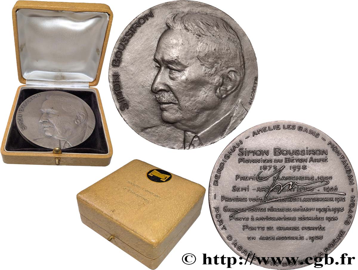 COMPANIES, INDUSTRIES AND MISCELLANEOUS TRADES Médaille, Simon Boussiron, ingénieur et entrepreneur béton AU