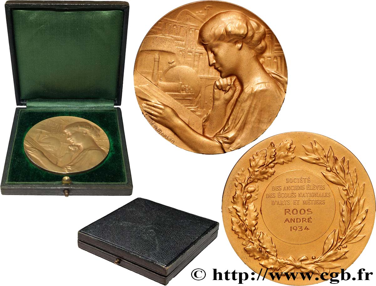 III REPUBLIC Médaille, Société des Anciens Élèves des Écoles Nationales d’Arts et Métiers AU