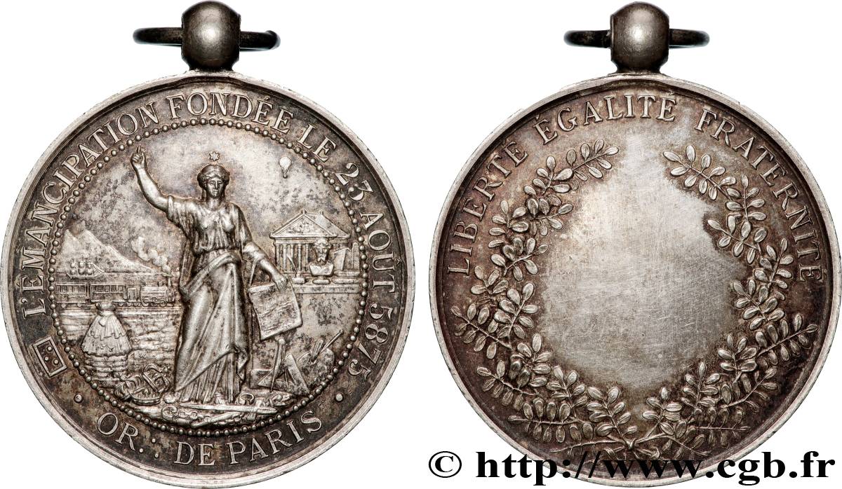 FREEMASONRY Médaille, L’émancipation AU