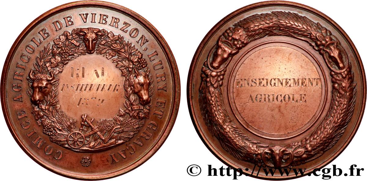 TROISIÈME RÉPUBLIQUE Médaille, Comice agricole TTB+