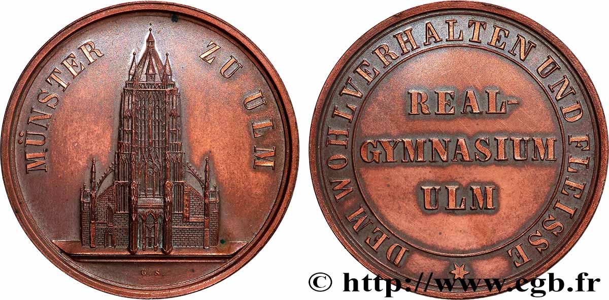 GERMANY - ULM Médaille, Realgymnasium AU