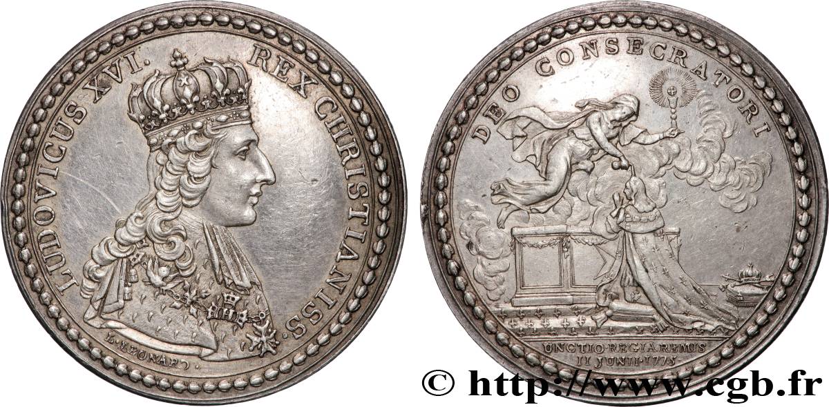 CONSECRATION IN REIMS Médaille, Sacre de Louis XVI AU