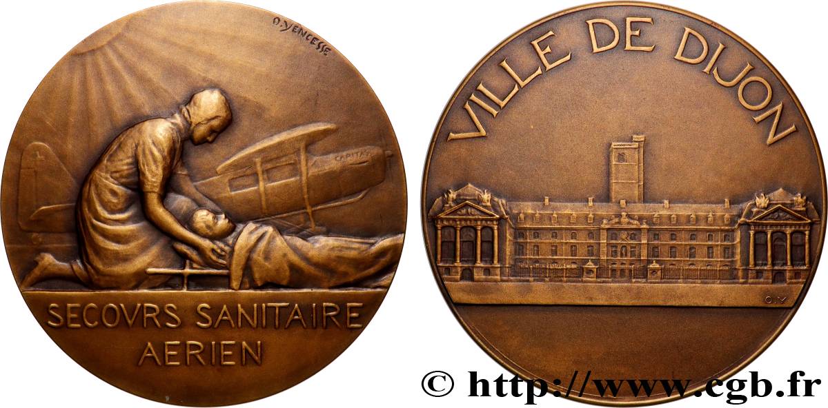 TROISIÈME RÉPUBLIQUE Médaille, Secours sanitaire aérien SUP+/SPL