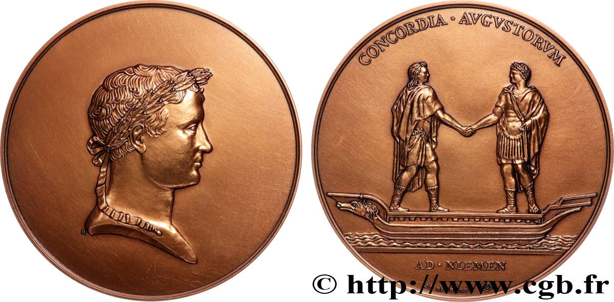 PREMIER EMPIRE Médaille, Entrevue de Tilsitt, sur le Niemen SUP