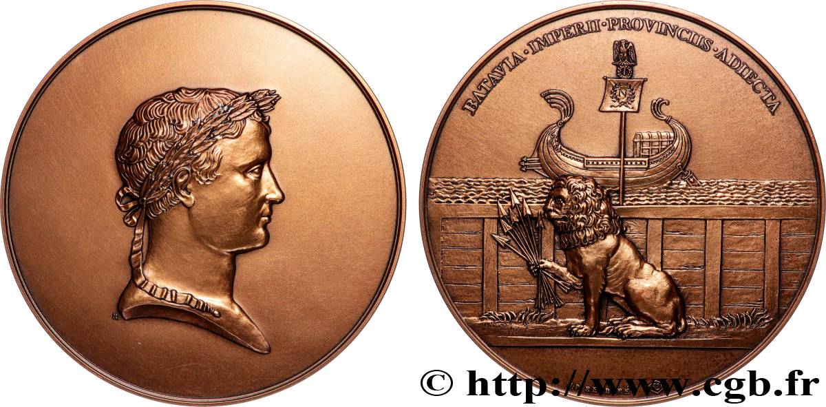 PREMIER EMPIRE Médaille, Réunion de la Hollande à l’Empire SUP