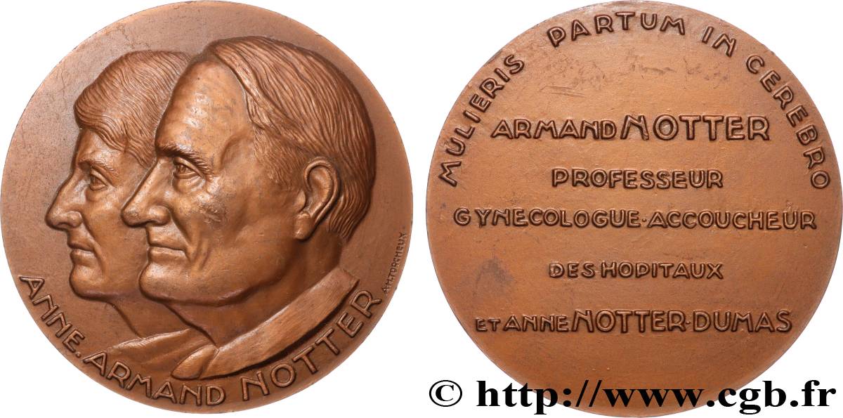 CINQUIÈME RÉPUBLIQUE Médaille, Anne et Armand Notter SUP