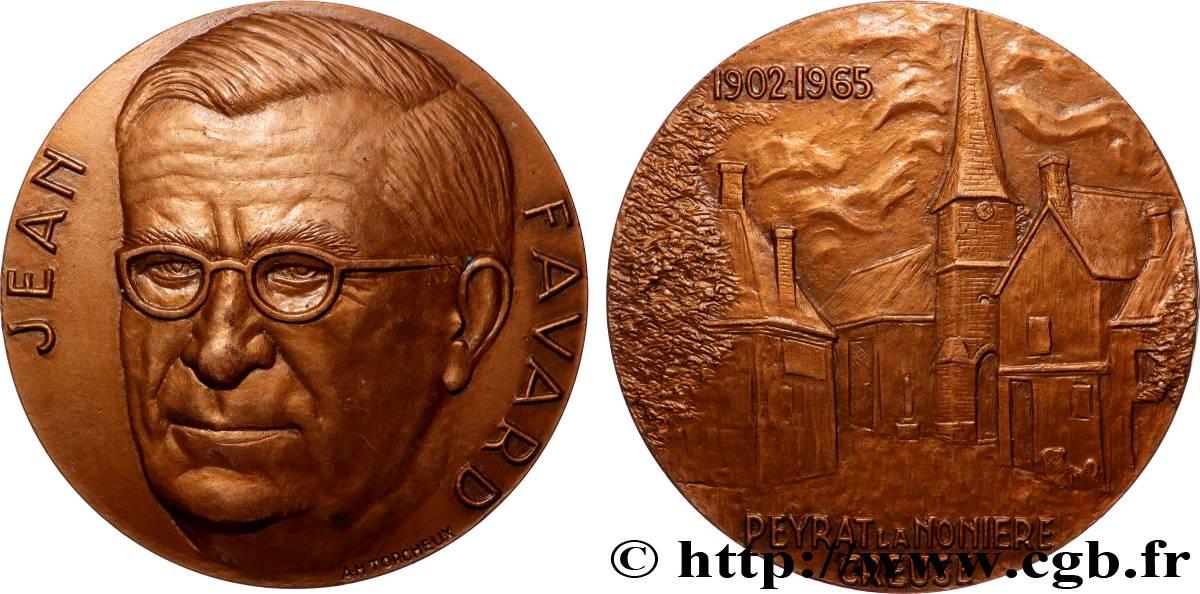 V REPUBLIC Médaille, Jean Favard AU