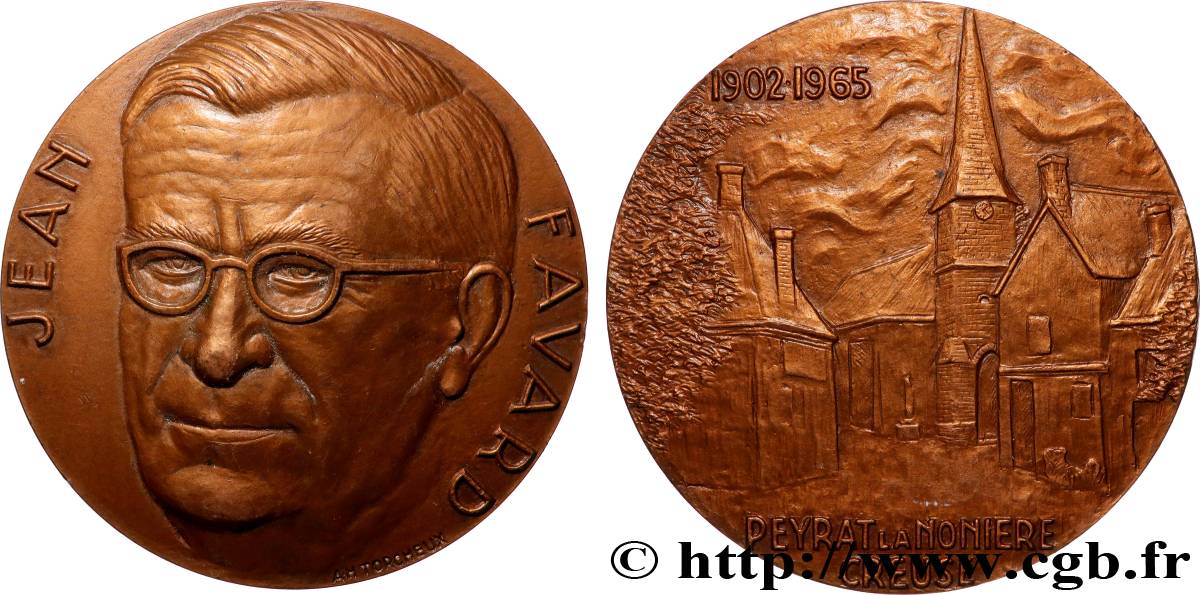 V REPUBLIC Médaille, Jean Favard AU