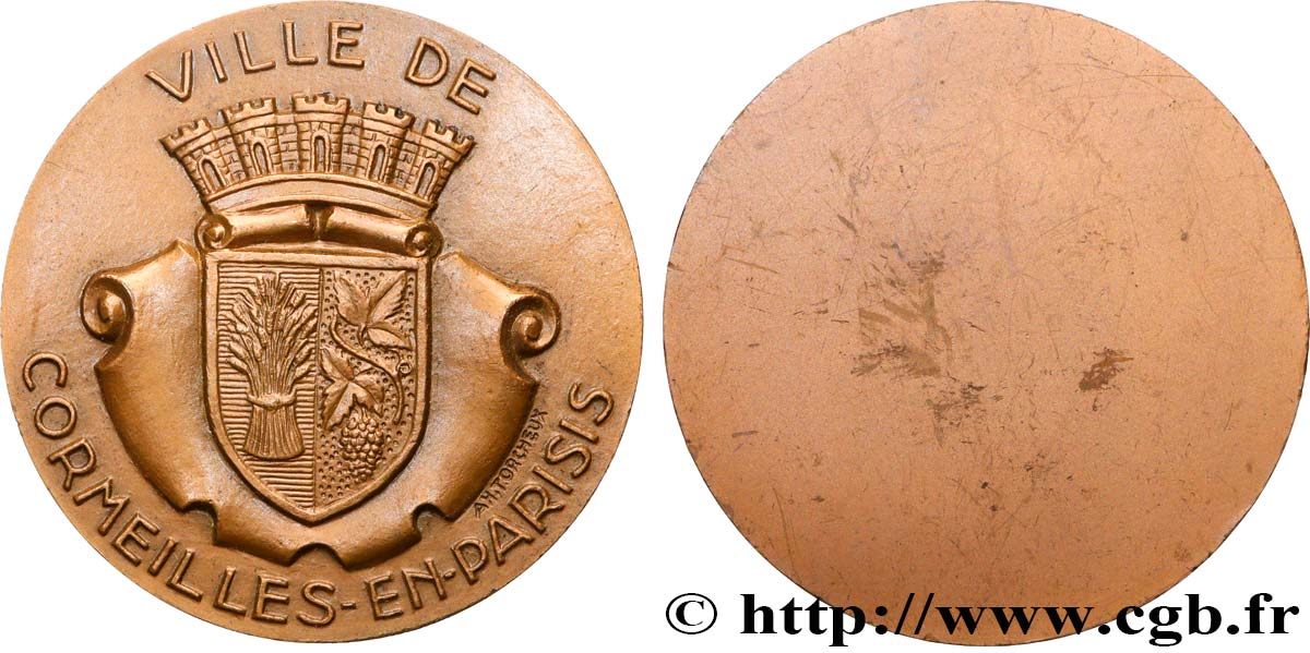 FUNFTE FRANZOSISCHE REPUBLIK Médaille, Cormeilles-en-Parisis VZ/fVZ