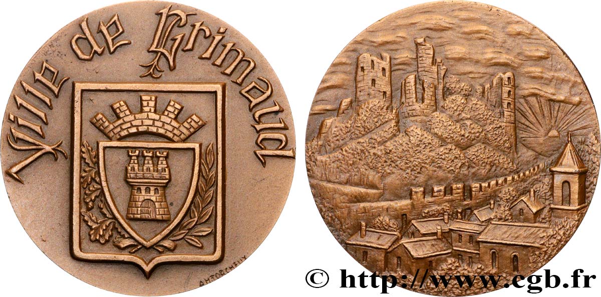 V REPUBLIC Médaille, Ville de Grimaldi AU