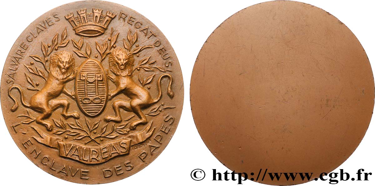 CINQUIÈME RÉPUBLIQUE Médaille, L’enclave des papes SUP/TTB+