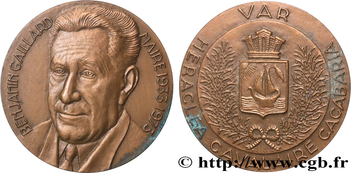 V REPUBLIC Médaille, Benjamin Gaillard, maire de Cavalaire AU/AU
