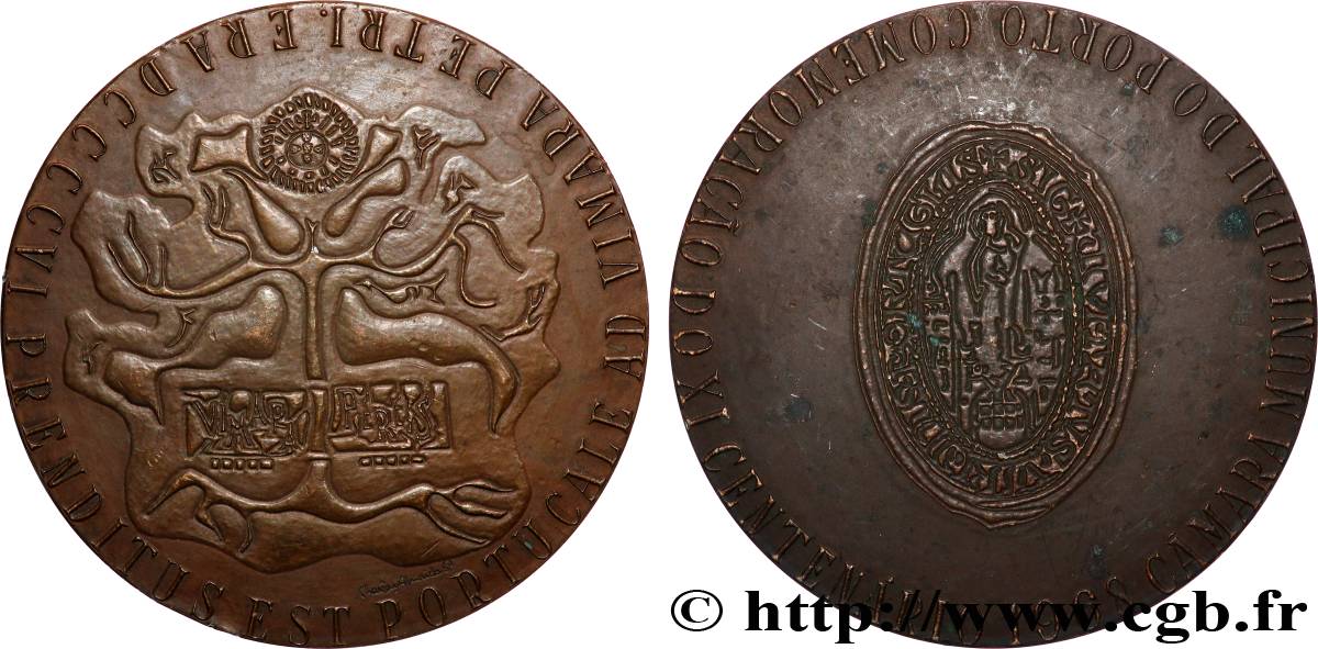 PORTUGAL Médaille, Commémoration du XI centenaire de l’Hôtel de ville TTB+