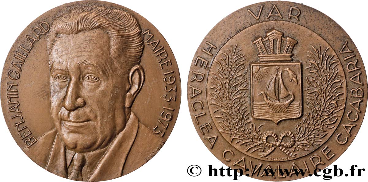 V REPUBLIC Médaille, Benjamin Gaillard, maire de Cavalaire AU