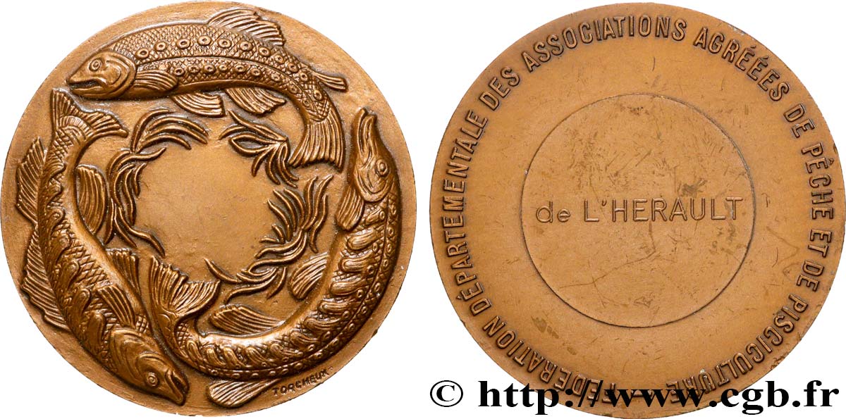 V REPUBLIC Médaille, Fédération départementale des associations agrées de pêche et de pisciculture de l’Hérault AU