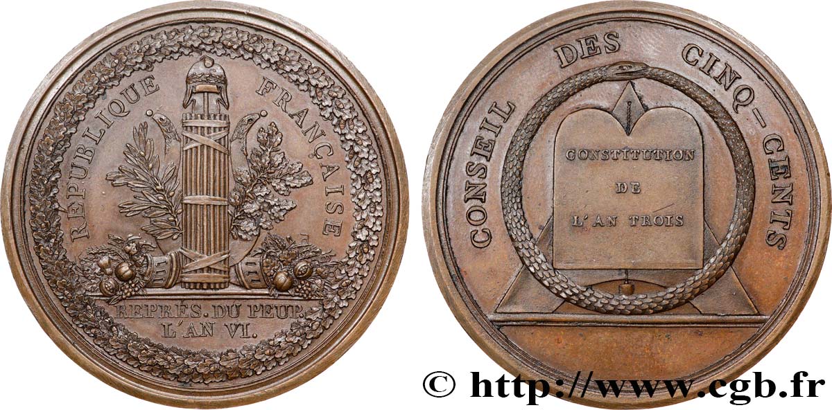 DIRECTOIRE Médaille, Conseil des Cinq-Cents SUP