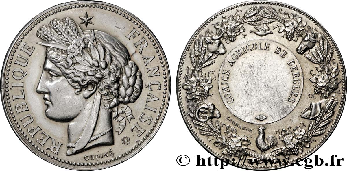 TROISIÈME RÉPUBLIQUE Médaille, Comice Agricole TTB+