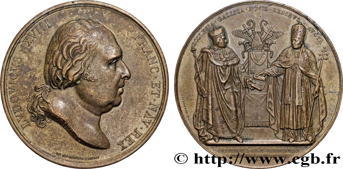 LUDWIG XVIII Médaille, Reprise du concordat SS