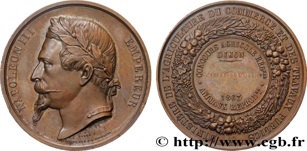 SECOND EMPIRE Médaille, Concours agricole régional, Animaux reproducteurs SUP
