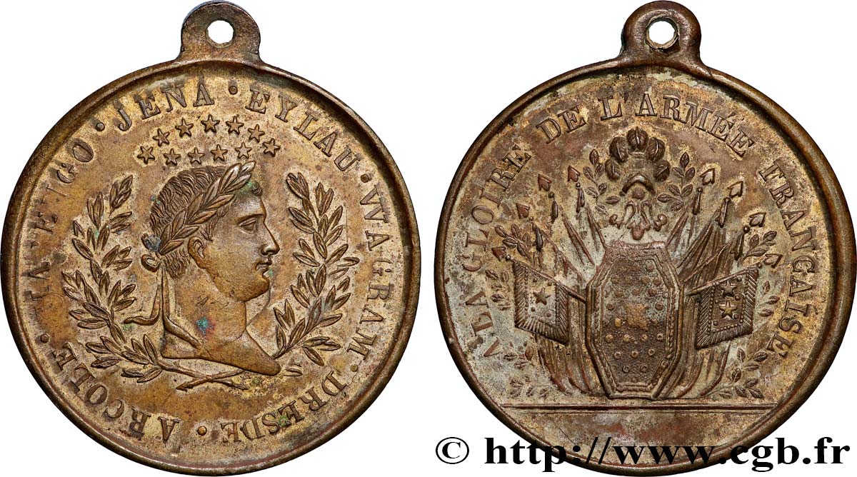 LOUIS-PHILIPPE I Médaille, souvenir napoléonien, à la gloire de l’armée française XF