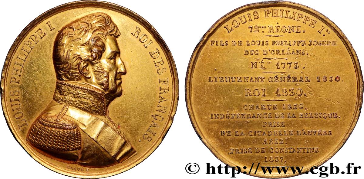 LOUIS-PHILIPPE Ier Médaille, Roi Louis-Philippe Ier TTB+