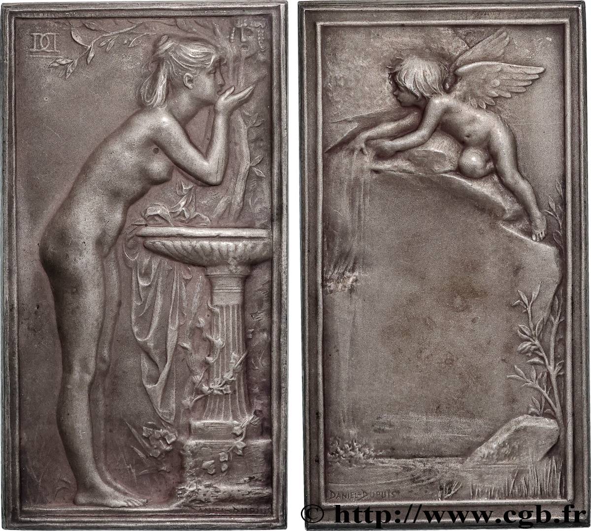 TROISIÈME RÉPUBLIQUE Plaquette, La Source ou Chloé à la vasque SUP