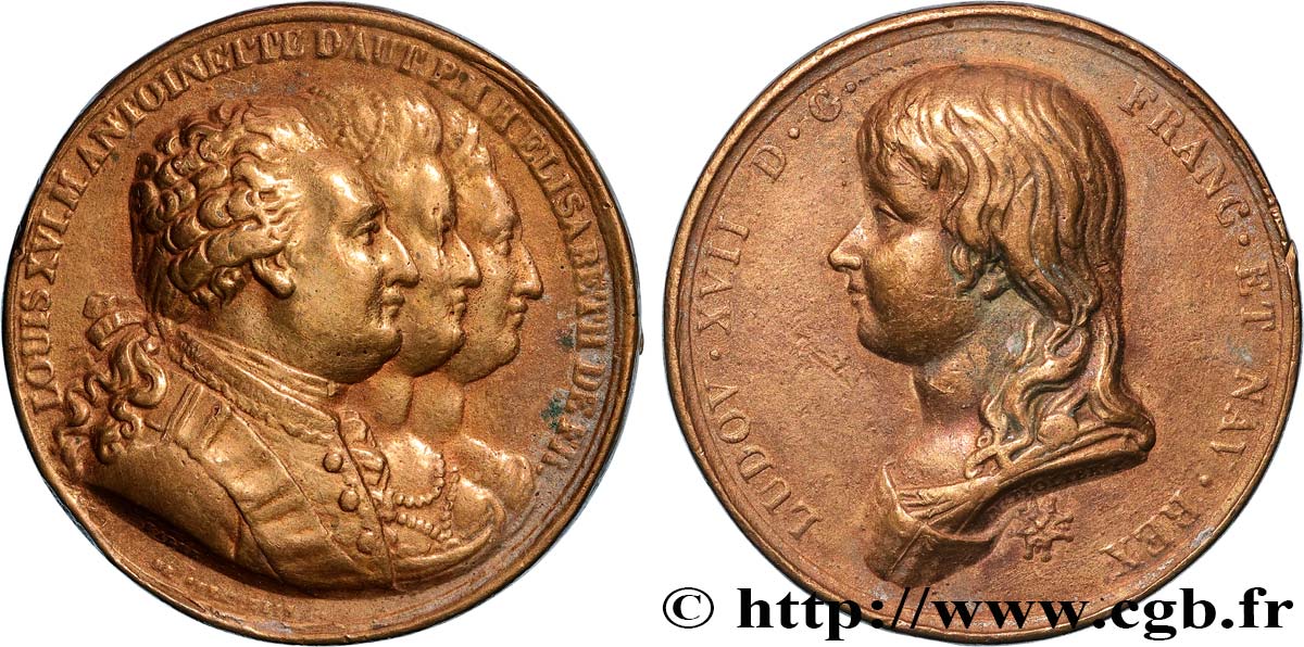 LOUIS XVI Médaille, Famille royale TTB