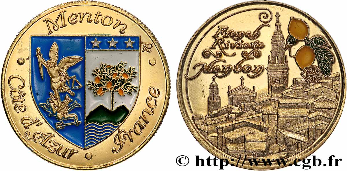 TOURISTIC MEDALS Médaille, Menton, Côte d’Azur AU